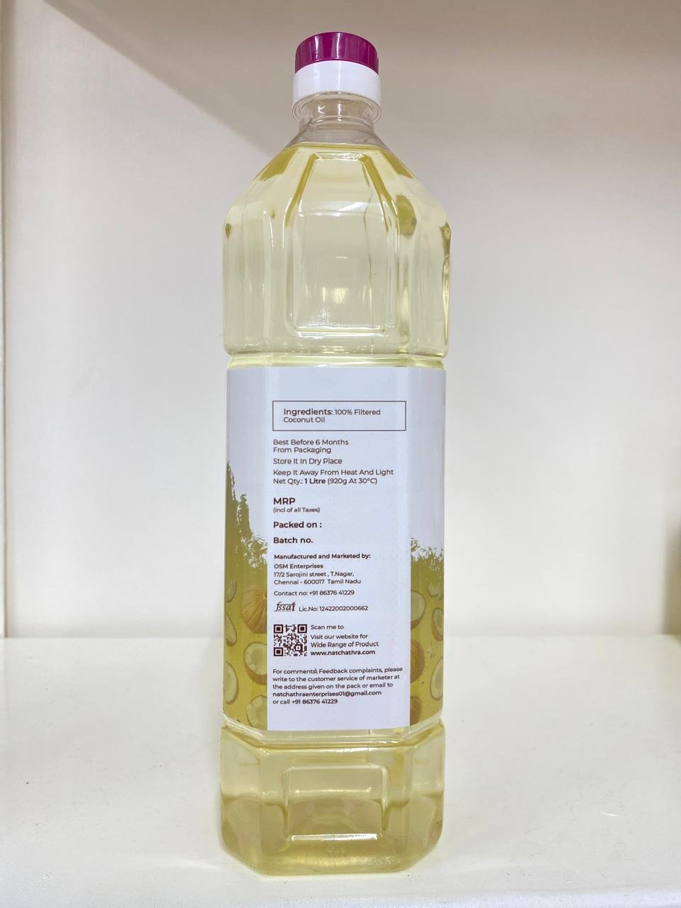 Cold Pressed Coconut Oil 1L
